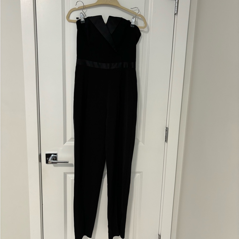 Chic Black Strapless Jumpsuit